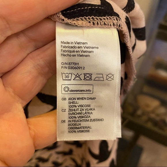 H&M Pink Bird Long Sleeve Top Size 2 - Picture 6 of 10